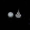 11MM Bezel-Set Round Center VVS Moissanite Stud Earrings