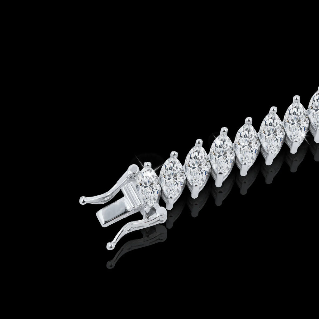 Marquise Cut VVS Moissanite Tennis Bracelet