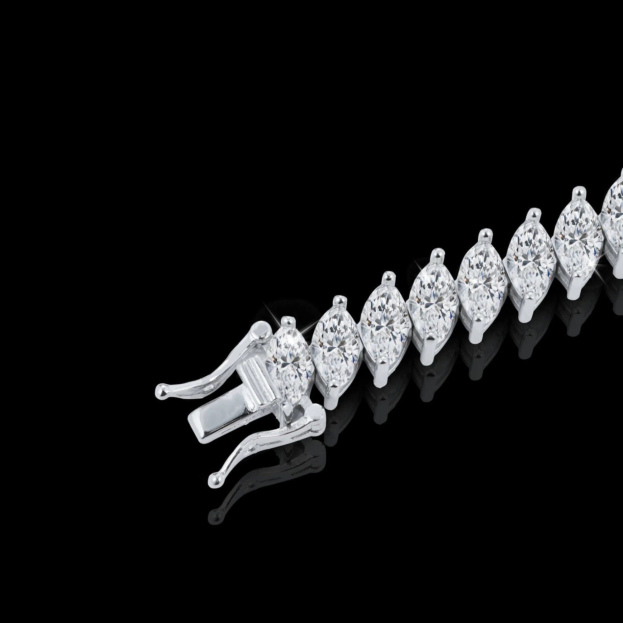 Marquise Cut VVS Moissanite Tennis Bracelet