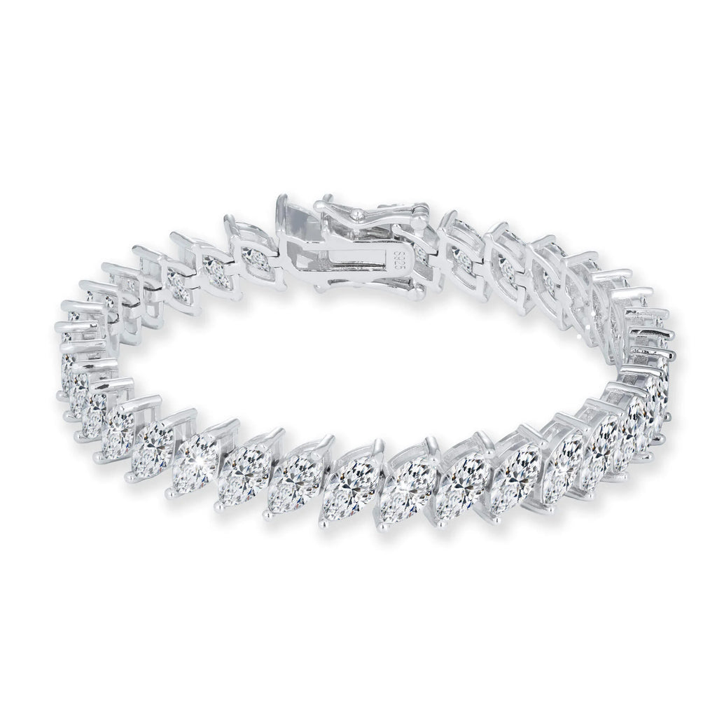 Marquise Cut VVS Moissanite Tennis Bracelet