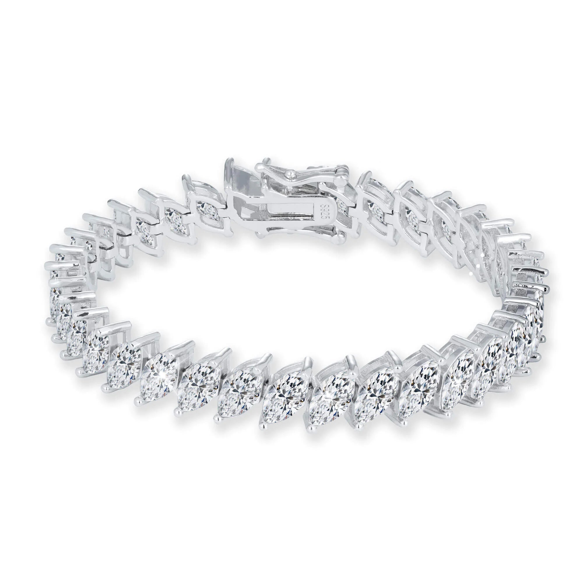Marquise Cut VVS Moissanite Tennis Bracelet