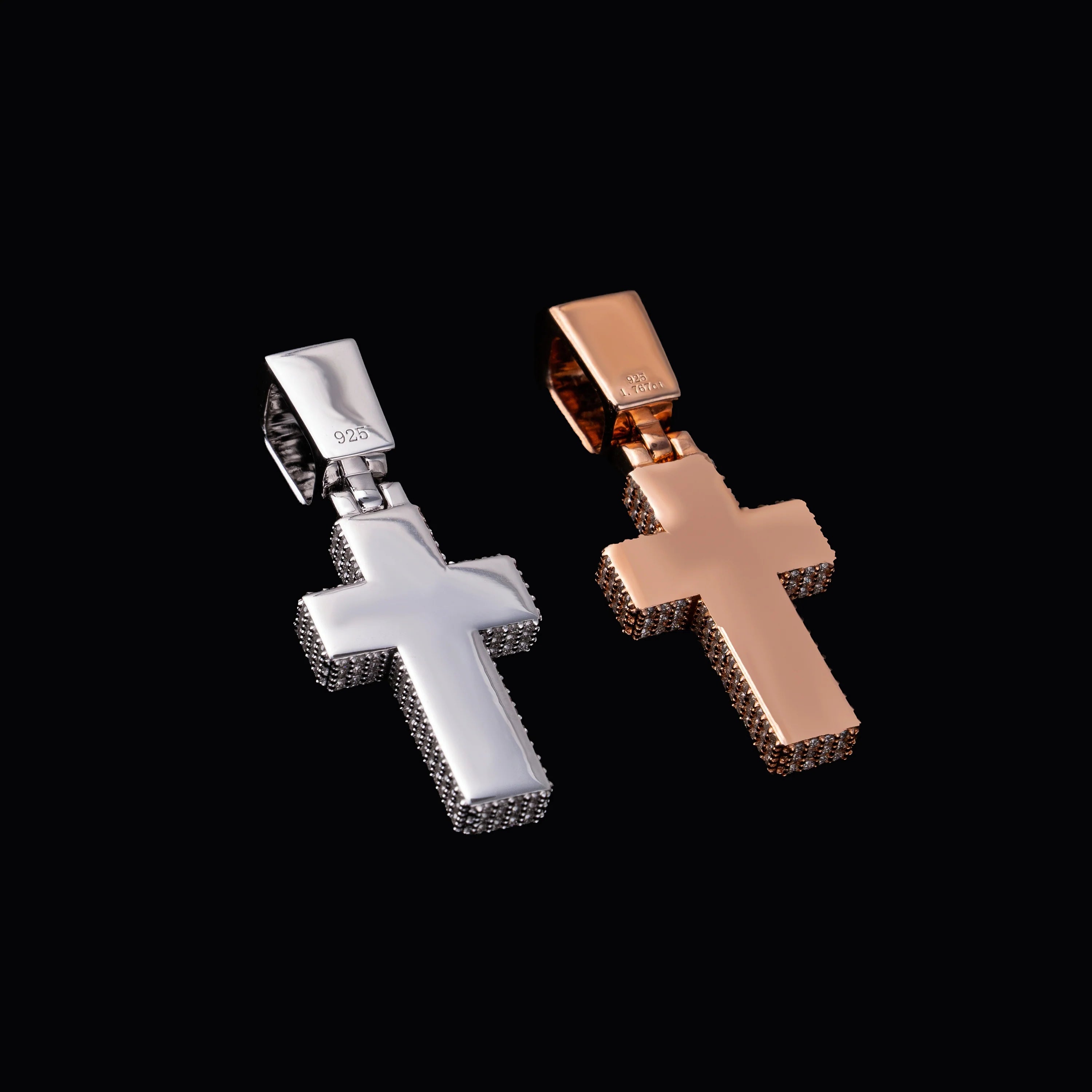 Iced Out Cross Pendant – Moissanite Diamond Hip Hop Charm