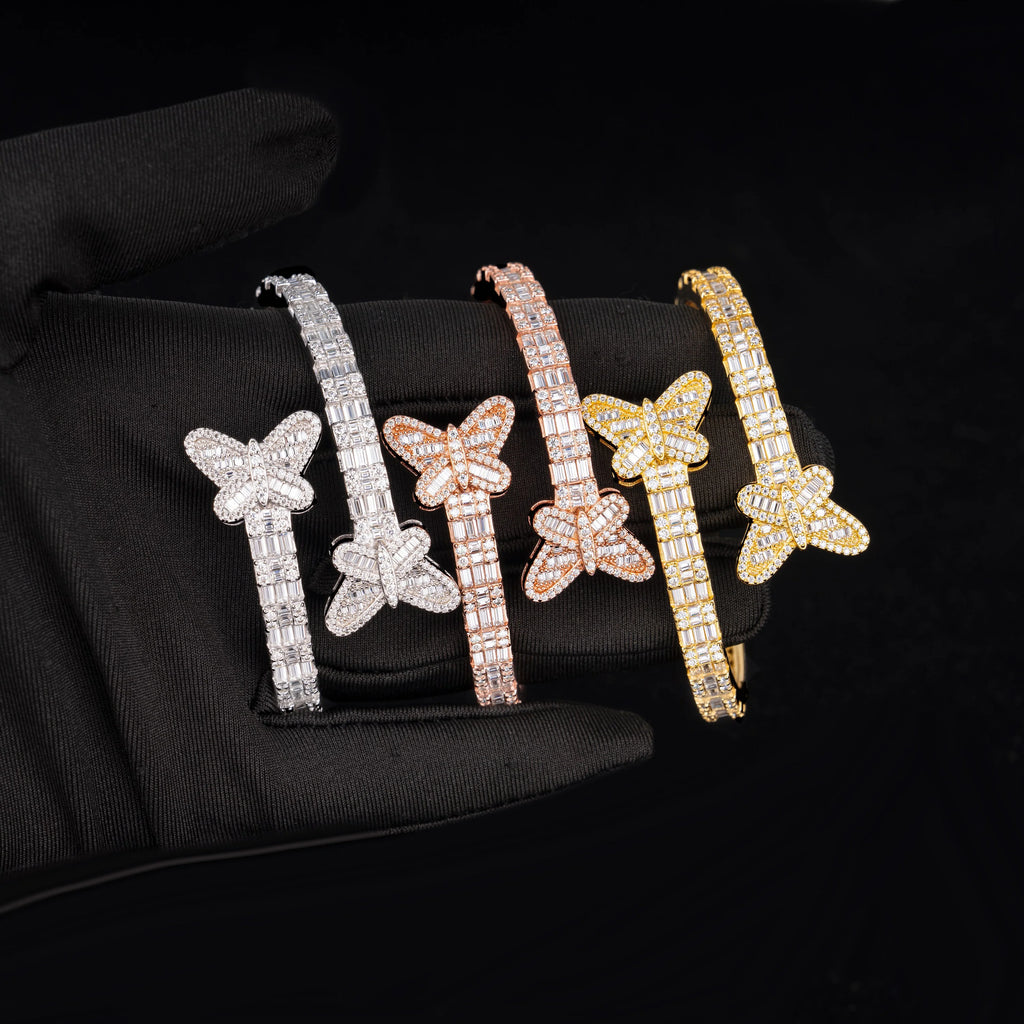 6MM Moissanite Butterfly Bangle