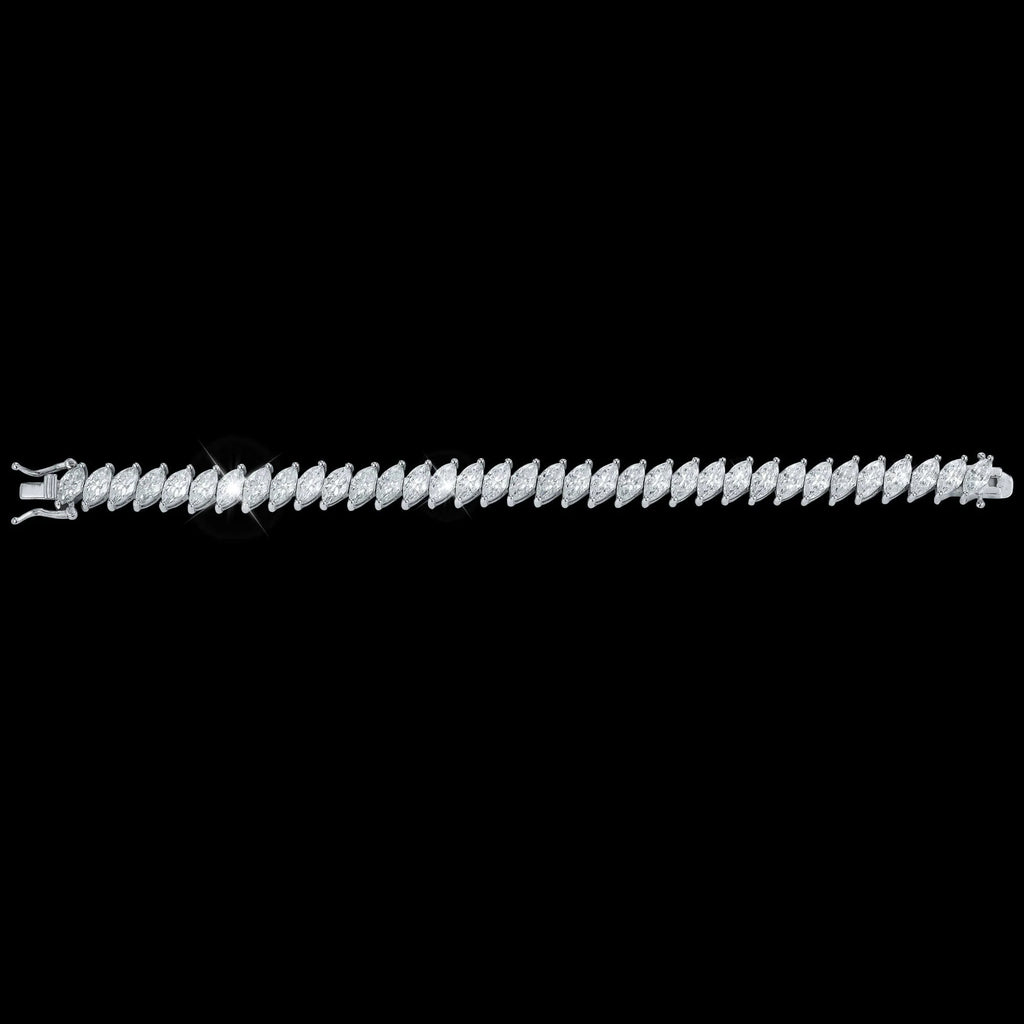 Marquise Cut VVS Moissanite Tennis Bracelet