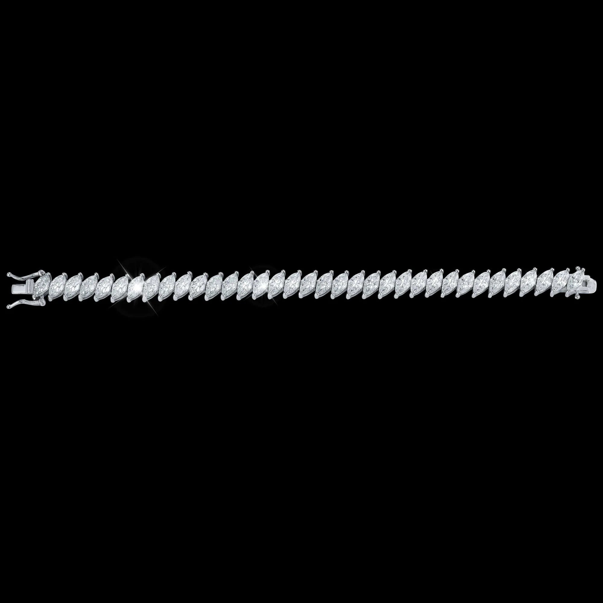 Marquise Cut VVS Moissanite Tennis Bracelet