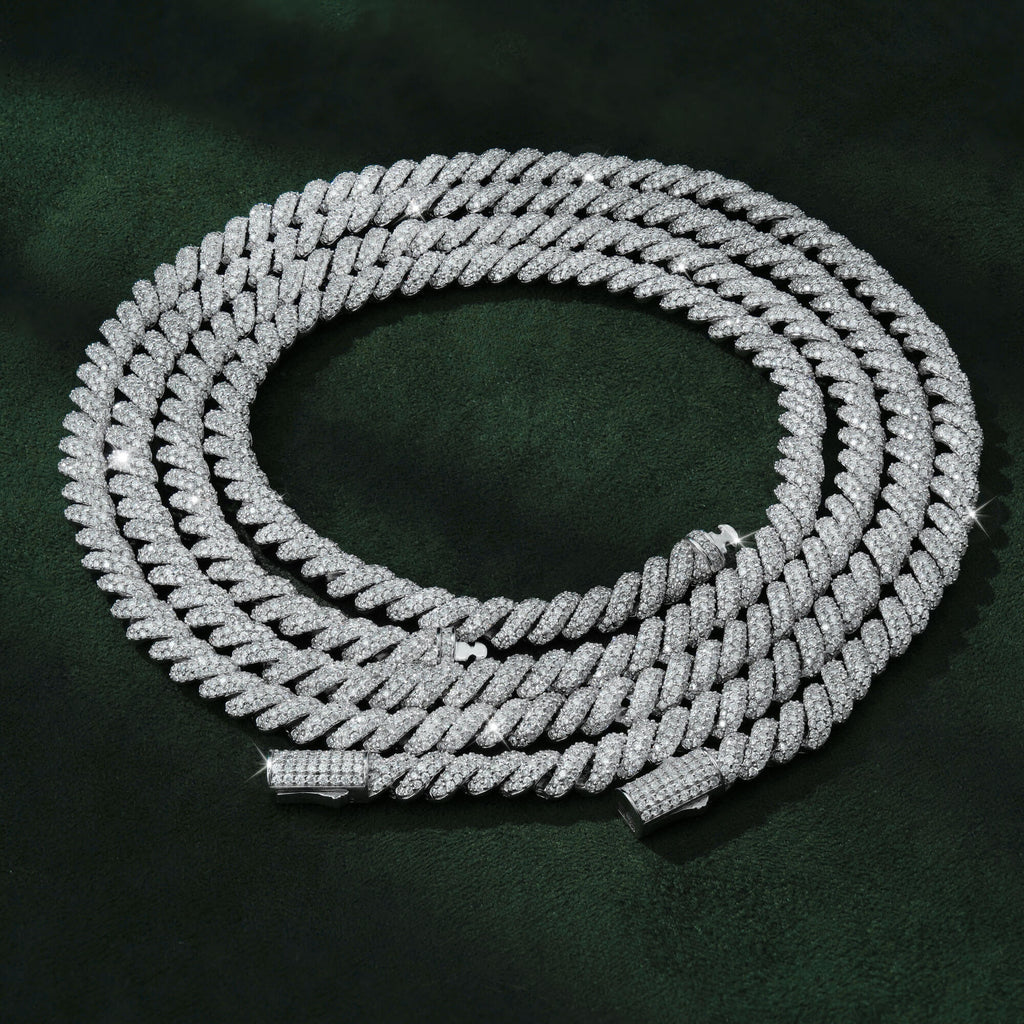 5MM Iced Out Rope Chain Fully Moissanite Diamond Hip Hop Twisted Chain