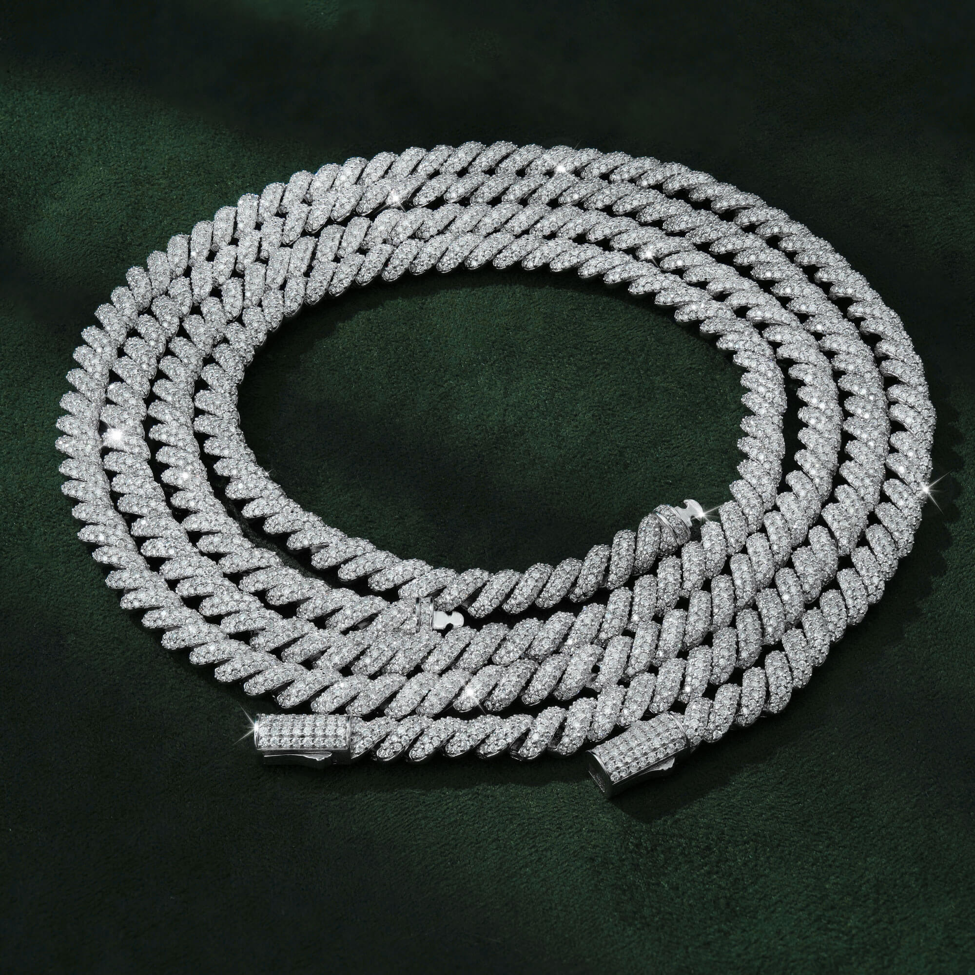 5MM Iced Out Rope Chain Fully Moissanite Diamond Hip Hop Twisted Chain